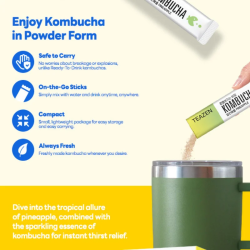 TEAZEN Kombucha Ananas – Tè Istantaneo Probiotico