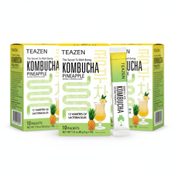 Pack 3× TEAZEN Ananas Kombucha – 30 probiotische Sticks