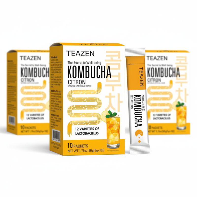 Pack 3× TEAZEN Citroen Kombucha – 30 probiotische sticks