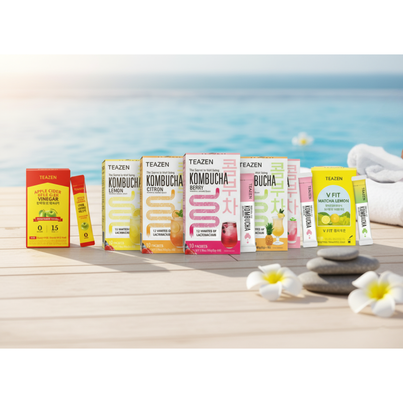 Pack Descubrimiento TEAZEN – 7 Sabores de Kombucha, 70 Sobres