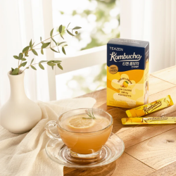 TEAZEN Kombucha Chaud Citron Gingembre – 10 sticks probiotiques