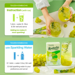 Kombucha Shine Muscat TEAZEN – Té Fermentado Probiótico