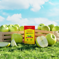 TEAZEN Vinaigre de Cidre de Pomme en Poudre – Détox & Digestion – 10 Sachets – Sans Sucre, Vegan, Faible en Calories – Boisson B