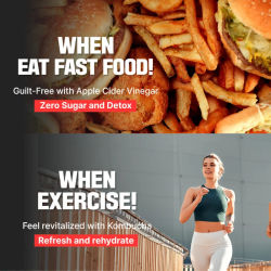 TEAZEN Vinaigre de Cidre de Pomme en Poudre – Détox & Digestion – 10 Sachets – Sans Sucre, Vegan, Faible en Calories – Boisson B