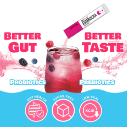 TEAZEN Kombucha Berry – Bebida instantánea de té probiótico – 10 sobres – Sin azúcar, Vegana, Baja en calorías – Té fermentado c