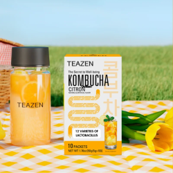 TEAZEN Kombucha Citron Yuzu – Thé Instantané Probiotiques