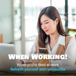 TEAZEN Lemon Yuzu Kombucha – Instant Probiotic Tea